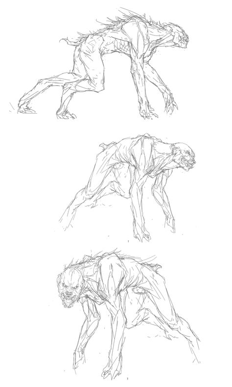 Tobias Kwan - The Order: 1886 · Concept Art Werewolf Body Reference, How To Draw Werewolves, Art Sketches Horror, Monster Body Reference, Werewolf Sketch, Creature Sketch, The Order 1886, Tog Series, Monster Drawing