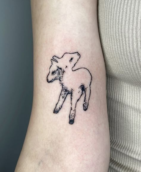 Two Head Animal Tattoo, Calf With Two Heads Tattoo, 2 Headed Lamb Tattoo, Two Headed Sheep Tattoo, Two Headed Dog Tattoo, Two Headed Calf Tattoo Simple, Double Headed Animal Tattoo, Weird Cute Tattoos, Two Headed Deer Tattoo