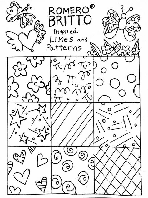 Romero Britto Valentines Art, Romeo Britto Art, Elementary Art Printables, Romero Britto Art Projects For Kindergarten, Romero Britto Art Projects For Kids, Kindergarten Art Worksheets, Romero Britto Art Lesson, Romero Britto Art, Camera Images