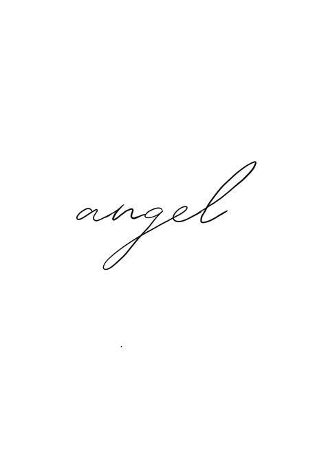 Angel Word Tattoo For Women, Angel Font Tattoo, Angel Tattoo Writing, Angel Text Tattoo, Angel Lettering Tattoo, Angel Writing Tattoo, Angel Tattoo Word, Angel Tattoo Simple, Angel Word Tattoo