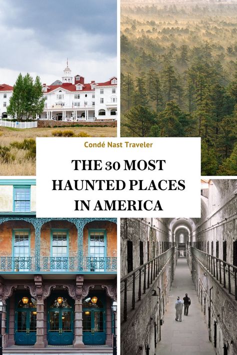 Take a coast-to-coast tour of the most #haunted places in America, where lingering spirits roam through the halls of hotels, abandoned insane asylums, Broadway theaters, and even a city zoo. Haunted America, Haunted Locations, Ghost Sightings, City Zoo, Travel America, Scary Stuff, Spooky Places, Places In America, Haunted Hotel