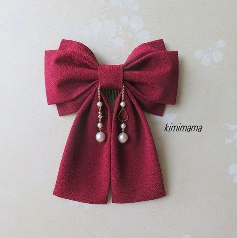 Hair Bows Diy Ribbon, Ribbon Hair Clip, قلادات متدلية, Embroidered Hair Bows, Girls Hair Bows Diy, Diy Hair Scrunchies, Crochet Bow, Diy Hair Accessories Ribbon, Ribbon Crafts Diy