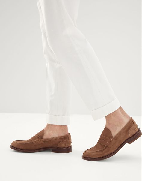 Brunello Cucinelli - Men’s Loafers Man Style, Gentleman Style, Versatile Shoes, Brunello Cucinelli Men, Smart Trousers, Stil Inspiration, Penny Loafer, Boutique Online, Looking Good