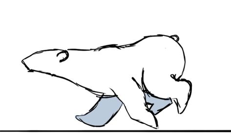 Polar Bear Fursona, Bear Running Drawing, Polar Bear Character Design, Bear Animation, File Gif, Bear Running, Polar Bear Drawing, Running Drawing, Running Bear