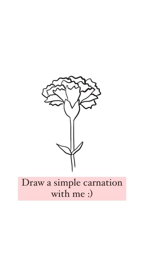 karenb.creations on Instagram: Quick question: do you like receiving flowers? On special occasions (anniversaries or birthdays) or random “non special” days? . . . .… Flower Drawing Carnation, Carnation Step By Step Drawing, Carnation Flower Drawing Step By Step, Easy Carnation Drawing, How To Draw A Carnation, How To Draw Carnations, Carnation Doodle, Carnation Drawing Simple, Pretty Flower Names