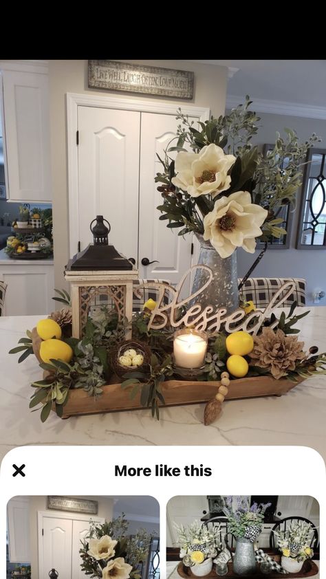 Dining Table Decor Centerpiece, Dough Bowl Centerpiece, Easter Table Centerpieces, Farmhouse Table Centerpieces, Table Centerpieces For Home, Dining Room Table Centerpieces, Tafel Decor, Countertop Decor, Kitchen Island Decor