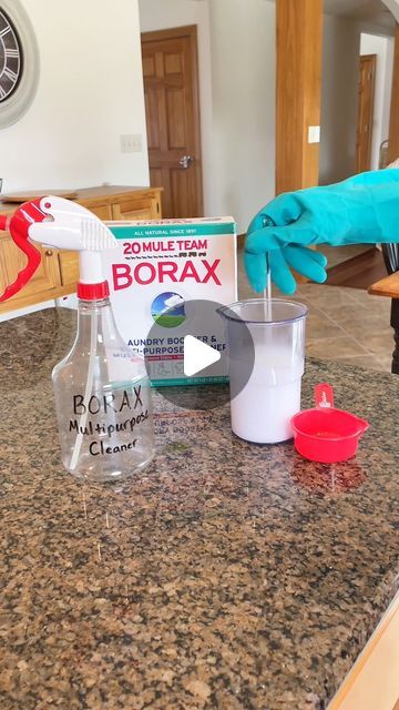 20 Mule Team Borax™ on Instagram: "Watch how quickly our #BoraxPartner refreshes their home! 20 Mule Team Borax® makes cleaning easy and effective.   Follow these steps to always have this all-natural, multipurpose cleaner on hand:  1. Dilute a ½ cup of Borax into 12 ounces of warm water until no clumps remain.  2. Pour the mixture to a squirt bottle for application and shake until dissolved.  Have you used Borax to make your own multi-purpose cleaner?  #Borax  #BoraxPartner  #BoraxHacks  #CleanWithBorax  #LaundryHacks  #LaundryBooster" Borax Cleaning Solution, Wall Cleaner Recipe, Natural Odor Absorber, Borax Uses, Borax Cleaning, Laundry Booster, Homemade Air Freshener, Bathroom Smells, Multipurpose Cleaner