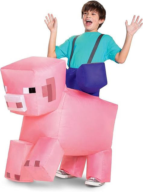 Pig Costume, Minecraft Costumes, Minecraft Pig, Pig Costumes, Pig Character, Inflatable Costumes, Party Expert, Costume For Kids, How To Play Minecraft