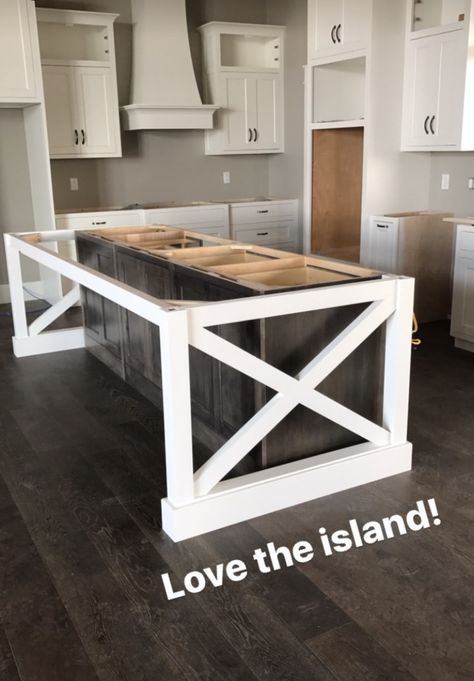 End Of Island Shelves, Kitchen Islands Diy Plans, Kitchen Island And Bar Ideas, Large Kitchen Island Plans, 4 X 7 Kitchen Island, Island Cabinets Ideas, Bathroom Vanity Into Kitchen Island, Diy Kitchen Island With Sink And Dishwasher, 6x4 Kitchen Island