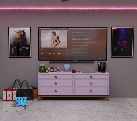 Music Tv Vol. 2 | Patreon Sims 4 Free Mods, Living Room Sims 4, Sims 4 Cc Furniture Living Rooms, Sims 4 Traits, Play Sims 4, The Sims 4 Pc, Sims 4 Bedroom, Sims 4 Clutter, Free Sims 4