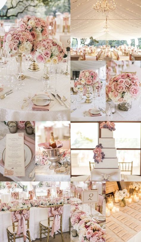 lovely grouping of roses Sophisticated Wedding Reception, Wedding Reception Themes, Romantic Wedding Receptions, Rustic Wedding Decorations, Elegant Wedding Reception, Sophisticated Wedding, Mod Wedding, Reception Ideas, Rose Gold Wedding