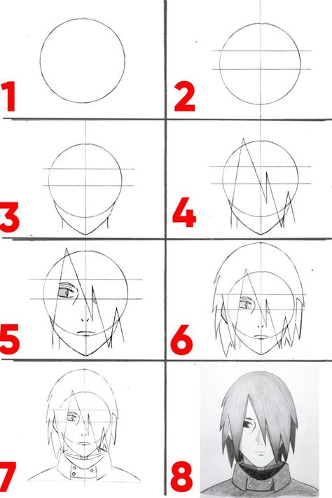 Learn How to Draw Sasuke Uchiha With 8 Easy Step Tutorial Sasuke Drawing, Learn To Draw Anime, Naruto Drawings Easy, Anime Drawings For Beginners, Anime Drawing Sketches, Naruto Sketch Drawing, Easy Drawing Steps, Drawing Tutorials For Beginners, Anime Drawing Books