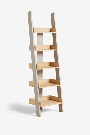 Dove Grey Malvern Ladder Shelf Narrow Ladder Shelf, Dove Grey Paint, Ladder Shelves, Wooden Ladder, Ladder Shelf, Paint Effects, Ladder Bookcase, Dove Grey, Furniture Collections