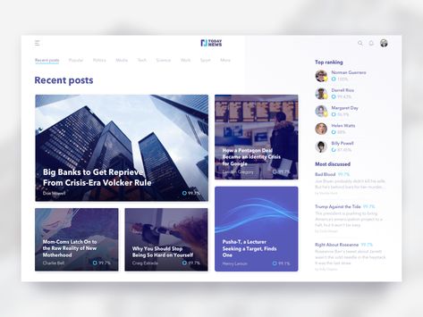 News Feed Design for a Young Journalist Platform designed by Kostia Varhatiuk. Connect with them on Dribbble; the global community for designers and creative professionals. Lawyer Website, 블로그 디자인, What Is Fashion Designing, Web Design Websites, News Web Design, Book And Magazine Design, What Is Fashion, Identity Design Logo, Web Design Trends