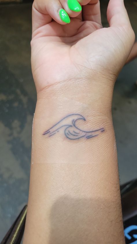 Wave Tattoo, Tattoo of the ocean, Tattoo of the sea, Tattoo of the beach Mother Ocean Tattoo, Blue Wave Tattoo, Beach Wave Tattoo Ideas, Of The Sea Tattoo, The Ocean Tattoo, Needle Phobia, The Sea Tattoo, Roman Numbers Tattoo, Ocean Wave Tattoo