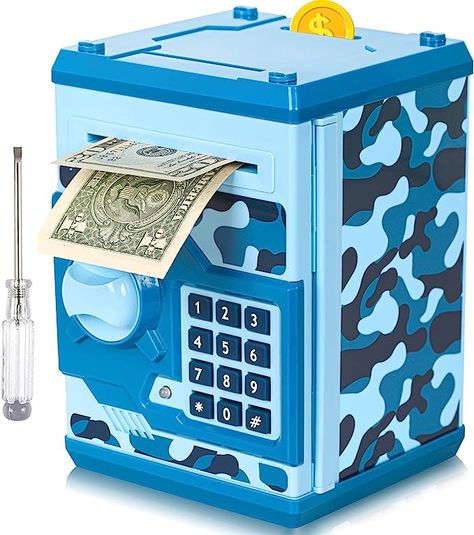 Bank For Kids, Safe Money, Toy Bank, Toy Money, Money Saving Box, Bank Money, Savings Jar, Money Safe, Money Jars