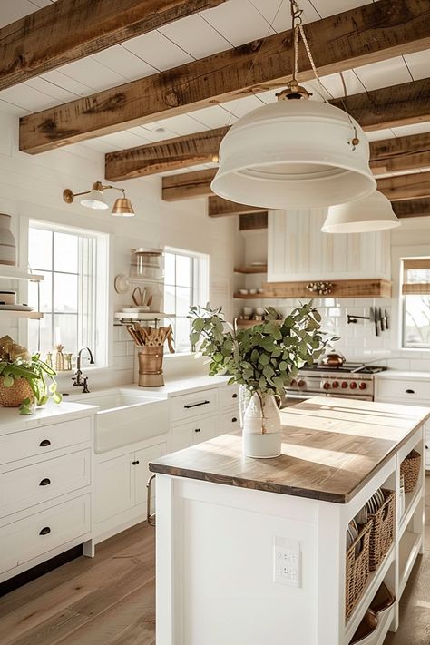 Timeless Elegance: Farmhouse Kitchen With White Cabinets - Quiet Minimal Sink Trends, Dr Frankenstein, Modern Country Kitchens, At At Walker, Space Saving Hacks, Mini Cows, Manhattan Apartment, Design Fails, First Kitchen