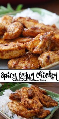 Spicy Cajun chicken is a quick and easy chicken breast recipe loaded with bold, zesty spices. It's perfect with rice or pasta and vegetables. Spicy Cajun Chicken, Easy Chicken Breast Recipe, Cajun Chicken Breast, Spicy Chicken Tenders, Cajun Chicken And Rice, Pasta And Vegetables, Spicy Chicken Breast, Cajun Spices, Cajun Chicken Recipes