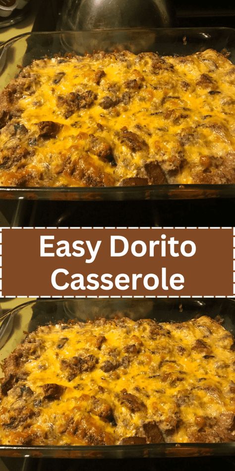 Easy Dorito Casserole, Doritos Recipes, Casserole Dinner Recipes, Dorito Casserole, Dinner Casserole Recipes, Easy Ground Beef, Beef Casserole Recipes, Ground Beef Casserole, Ground Beef Recipes Easy