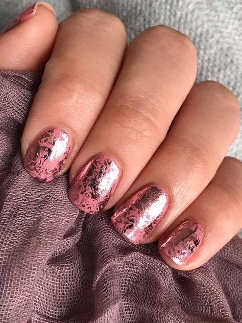 Lecenté Pink Lace Nail Foil. Nails by Gemma Edwards Gold Foil Nail Designs, Pedicure Styles, Christmas Black And Gold, Pink Foil Nails, Gold Foil Nail, Inspiring Nails, Foil Nail Designs, Shellac Nail Designs, Foil Nail Art