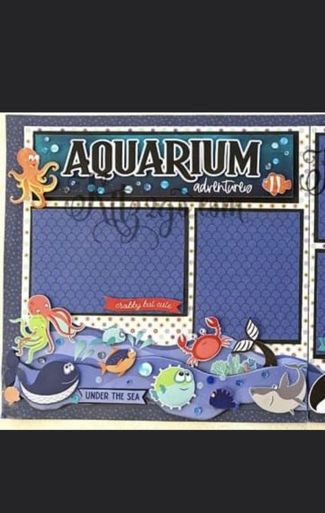 Aquarium Scrapbook Layouts Ideas, Aquarium Scrapbook Layouts, Scrapbook Beach, Bermuda Cruise, Summer Scrapbook Layouts, Scrapbook Examples, Beach Scrapbook, Beach Scrapbook Layouts, Cruise Scrapbook