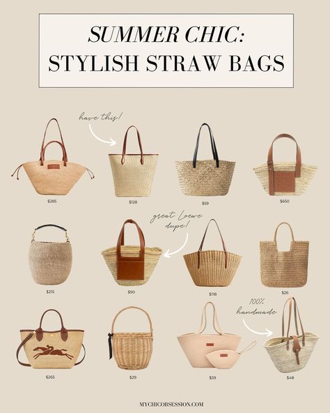 Whether it’s wicker, raffia, woven, or straw, I have a serious thing for these bags! 🤎✨ Straw bags bring a touch of laid-back elegance to any outfit, making them the perfect summer accessory. They’re lightweight, versatile, and effortlessly stylish, perfect for beach days, brunches, and even the transition into fall 🍂 ✨Comment “LINK” to shop this post✨ I’ve collected straw bags from all over - Etsy, second-hand shops, and European vacations (to name a few!). They not only add charm to any ... Straw Bag Outfit, Minimalist Clothing Brands, Winter Bags, Summer Handbags, Wicker Bags, Straw Bags, Come Here, Summer Chic, Outfit Making