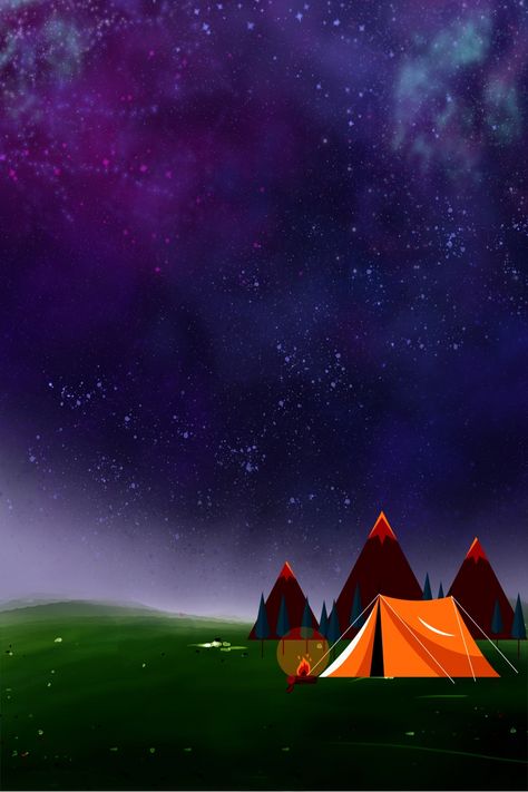 璀璨 Starry Summer Camp Tent Background Summer Camp Social Media Posts, Camping Background Wallpaper, Summer Camp Background, Camp Background, Tent Background, Camping Background, Instagram Gradient, Camping Wallpaper, Camping Invitations