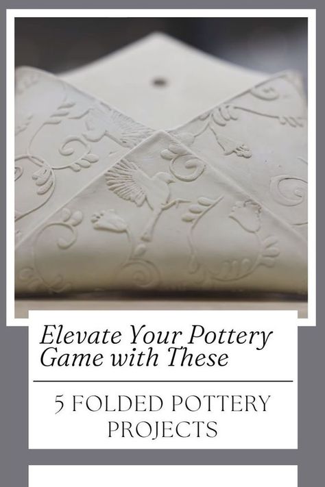 Are you ready to take your pottery skills to the next level? Look no further than these five folded pottery projects that will add a new dimension to your work. This tutorial video will guide you through each project, providing step-by-step instructions and tips for success. Whether you're a beginner or an experienced potter, these projects are designed to challenge and inspire you. Imagine the satisfaction of creating a beautifully folded bowl or an intricate vase that will impress... Pottery Challenge, Hand Built Pottery Templates, Beginner Pottery Hand Building, Intricate Vase, Functional Pottery Ideas, Beginner Clay Projects, Pottery Games, Hello How Are You, Slab Ceramics