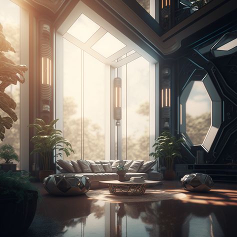 Sci Fi Living Room, Sci Fi Office, Sci Fi Apartment, Sci Fi Interior Design, Sci Fi Bedroom, Sci Fi Rooms, Sci Fi Home, Sci Fi Floor, Sci Fi Room