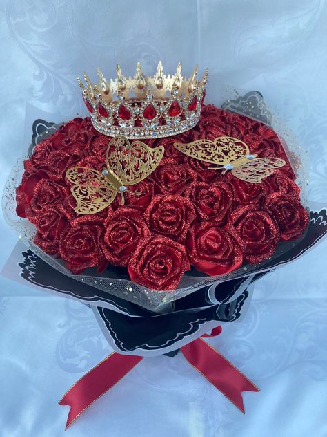 Sparkly Rose Bouquet, Red Glitter Roses Bouquet, Fake Roses Bouquet, Soccer Bouquet, Valentine’s Day Gifts For Her, Eternal Flowers Bouquets, Glitter Roses Bouquet, Flower Bouquet Prom, Red Glitter Roses