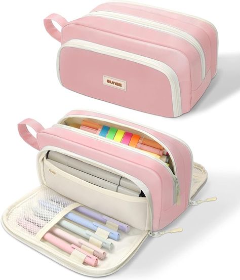 Amazon.com: SUNEE Cute Pencil Case, Aesthetic Pen Pouch with 3 Compartments, Kawaii Colored Large Pencil Bag with Zipper, Stationery Storage and Organizer, Green School Supplies for Teen and Adult Girls : Arts, Crafts & Sewing Pencil Case Aesthetic, Pencil Case Design, Cute Pencil Pouches, Folder Organizer, Accordion Folder, School Pouch, Large Pencil Case, Paper Organizer, School Pencil Case