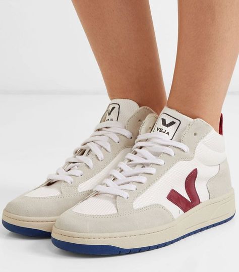 Veja Roraima Rubber-Trimmed Mesh and Suede High-Top Sneakers High Top Sneakers Outfit, High Cut Shoes, Basic Sneakers, Sneakers Veja, High Cut Sneakers, High Top Tennis Shoes, Top Sneakers Women, Mid Top Sneakers, Simon Miller