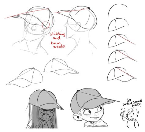 Cap Drawing, Art Advice, Hat Ideas, Poses References, Wow Art, Guided Drawing, Drawing Practice, Drawing Poses, Art Tips