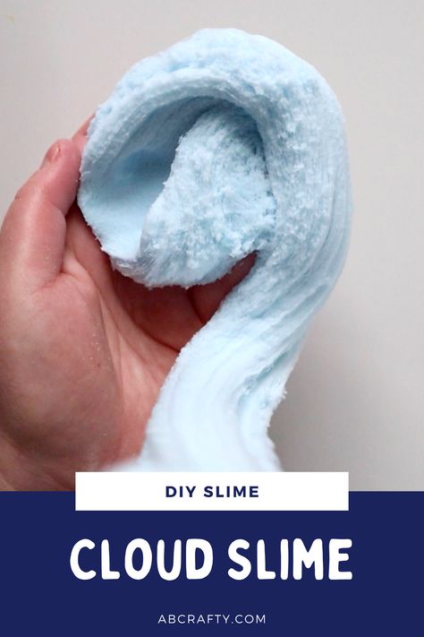 drizzling blue soft slime into a hand so it forms a spiral with the title "diy slime, cloud slime" Slime With Instant Snow, Homemade Cloud Slime, Easy Cloud Slime, Diy Cloud Slime Recipe, Icee Slime Recipe, Slime Recipe Cloud, How To Make Soft Slime, How To Make Ice Slime, How To Make Cloud Slime Recipe