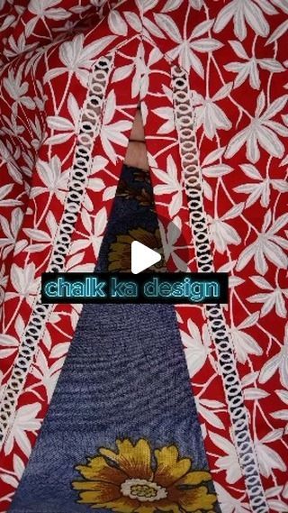 Artful stitches on Instagram: "Chalk design with joint lace watch full video on my YouTube channel" New Kurti Style, Chalk Lace Design, Chalk Design For Kurti, Chalk Daman Design, Chaak Daman Design, Lace Kurti Design, Lace Design On Suits, Neck Design With Lace, Lace Pattern Design