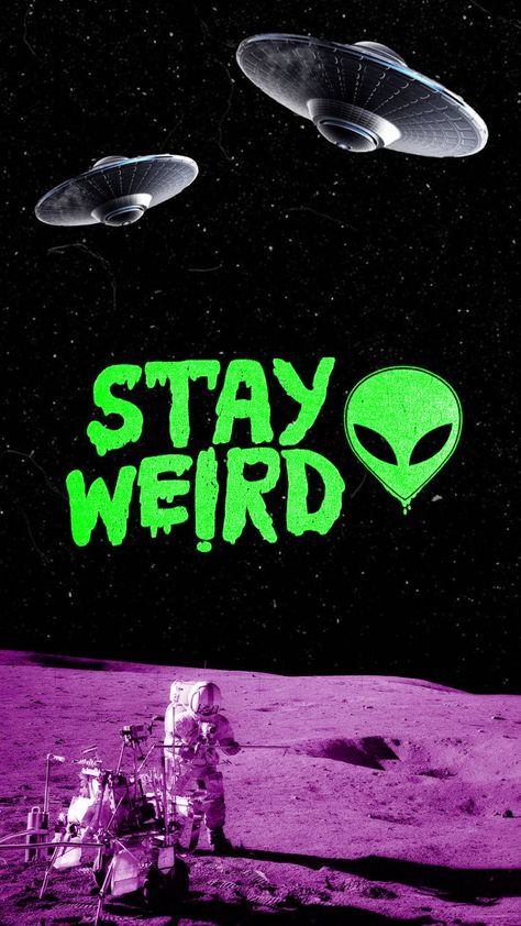 Download Stay Weird wallpaper by GQdesigns - f1 - Free on ZEDGE™ now. Browse millions of popular alien disclosure Wallpapers and Ringtones on Zedge and personalize your phone to suit you. Browse our content now and free your phone Aliens Wallpaper Iphone, Cool Alien Wallpaper, Alien Cover Photo, Alian Wallpapers, Alien Phone Wallpaper, Alien Aesthetic Wallpaper Iphone, Alien Background Wallpapers, Green Alien Wallpaper, Alien Astethic