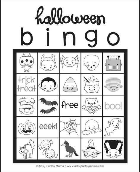 Free Halloween BINGO coloring page printable at Artsy-Fartsy Mama Halloween Bingo Printable Free, Halloween Fun Activities, Halloween Bingo Printable, Free Printable Halloween Coloring Pages, Candy Stash, Halloween Coloring Pictures, Halloween Bingo Game, Icing Decorations, Free Printable Halloween