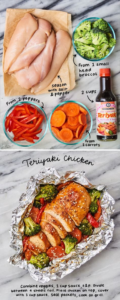 Foil Packet Chicken, Recipes For The Grill, Chicken Foil Packets, Foil Pack Dinners, Foil Packet Dinners, Foil Pack Meals, Foil Dinners, Foil Packet Meals, Foil Packet