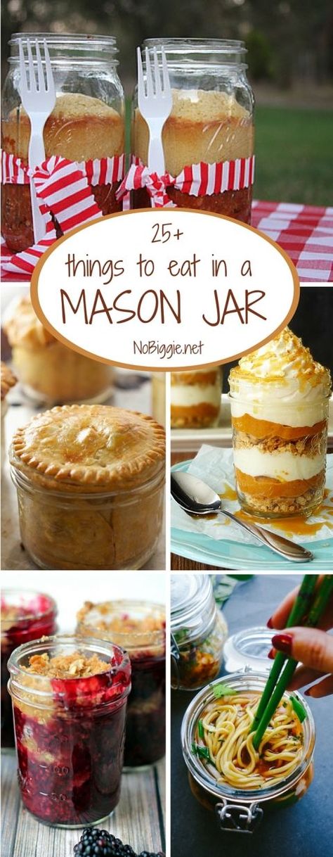 25+ things to eat in a mason jar - NoBiggie.net Mason Jar Lunch, Gift Jars, Jar Meals, Mason Jar Desserts, Jar Recipes, Diy Food Gifts, Homemade Breads, Dessert In A Jar, Mason Jar Meals