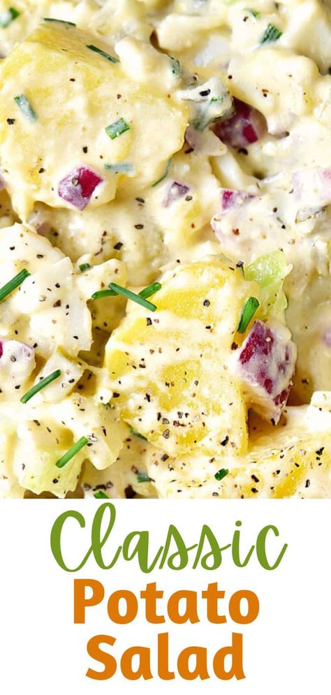 Radish Potato Salad With Creamy Dill Dressing, Vintage Potato Salad Recipe, Potato Salad With Vinaigrette, Cooked Dressing For Potato Salad, Potato Salad Dressing Homemade, Recipes For Potato Salad, Potato Salad With Celery Seed, Potato Salad With Peas, Potato Salad No Celery