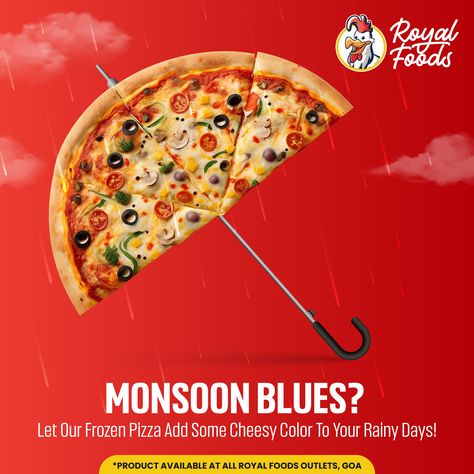 Let our delicious frozen pizza brighten up your rainy days with a burst of cheesy goodness! 🍕🧀 From Royal Foods, we've got the perfect recipe to add some color to your gloomy weather. Share the joy and savor the flavor! ☔ #MonsoonDelights #CheesyComfort #RoyalFoodsPizza" Gloomy Weather, Frozen Pizza, Rainy Weather, Perfect Food, Rainy Days, Rainy Day, Frozen, Pizza, Let It Be