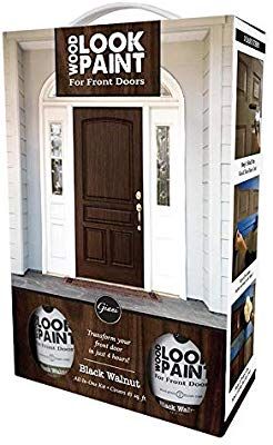 Giani Wood Look Paint Kit for Front & Interior Doors (Black Walnut) - - Amazon.com Wood Look Paint, Interior Doors Black, Garage Door Paint, Black Interior Doors, Wood Mantle, Black Front Doors, Faded Colors, Painted Front Doors, Fiberglass Door