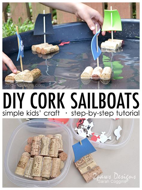 Cork Boats, Diy Cork, Boat Crafts, Keep Kids Busy, Inexpensive Crafts, Cork Diy, Crafts For Boys, Wine Corks, Who Will Win