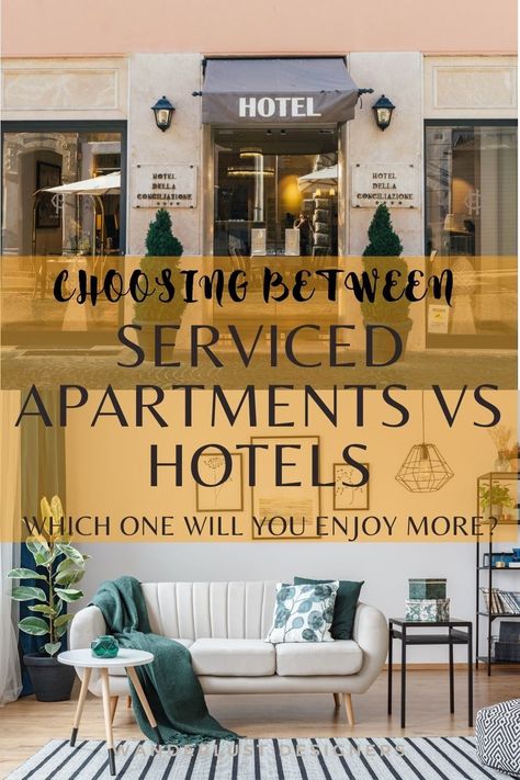 Serviced apartment or hotel - where should you stay on your vacation? | Choosing the correct accommodation for your vacation is not easy. Should you rent a house or an apartment? Stay in a hotel? Which one is better? In this article, I've compared hotels and apartments - read on to see the main differences and similarities! | #hotel #apartment #accommodation #travel #vacation Service Apartment, Hotel Concept, Hampton Inn, Hotel Apartment, Cleaning Dust, Furnished Apartment, Serviced Apartments, Apartment Complexes, Enjoy Your Life