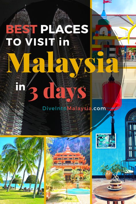 Have a great introduction with a 3 day itinerary in Malaysia. From gorgeous beaches to the picturesque highlands to the dynamic capital to mysterious Borneo, there are some fabulous options for what to do in Malaysia for 3 days. Here, I have all the best places to visit in Malaysia in 3 days. You simply need to read through and work out which Malaysia itinerary 3 days best suits your interests. Places To Visit In Malaysia, History Of Malaysia, Malaysia Itinerary, Malaysia Resorts, Malaysia Travel Guide, Malaysia Tour, Fly To Fiji, 3 Days Trip, Best Trip