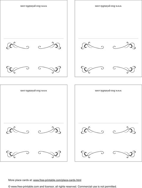 Place Card Template 2 Printable Place Cards Templates, Table Tent Template, Tent Template, Free Place Card Template, Printable Place Cards, Card Templates Printable, Templates Free Design, Place Card Template, Personalized Greeting Cards