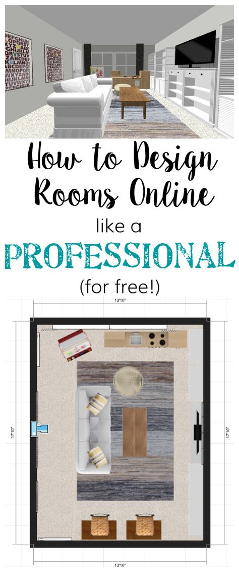 How to Plan a Room's Furniture Layout + One Room Challenge Week 1 | blesserhouse.com - How to plan a room's furniture layout and how to design mock-up rooms online like a professional for free using one simple website. popular pin Apartment Furniture Layout, Affordable Apartment Decor, Room Layout Planner, Living Room Furniture Layout, Sala Grande, One Room Challenge, Simple Website, Small Room Design, Challenge Week