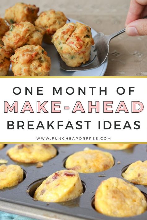 Quick Freezer Breakfast Ideas, Make Ahead Single Serve Breakfast, Breakfast To Freeze Make Ahead, Essen, Easy Breakfast Make Ahead Simple, Breakfasts To Freeze, Premade Freezer Breakfast, Premade Frozen Breakfast, Breakfast Freezer Meals Make Ahead