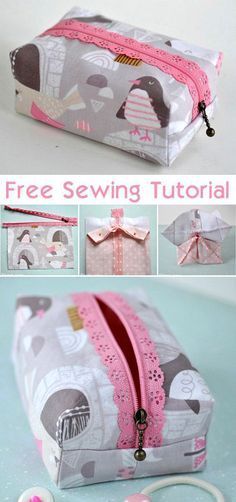 Drawstring Bag Tutorials, Idee Cricut, Sac Diy, Pouch Sewing, Zipper Pouch Tutorial, Pouch Tutorial, Sew Ins, Trendy Sewing, Sewing Tutorials Free