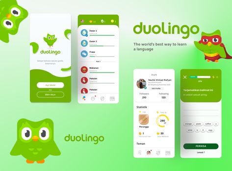 Duolingo Redesign Concept App by Naufal Ahmad Quiz Ui Design, Duolingo App, Desain Ux, Chatbot App, Chatbot Design, App Redesign, Language Learning App, App Design Layout, Language Apps